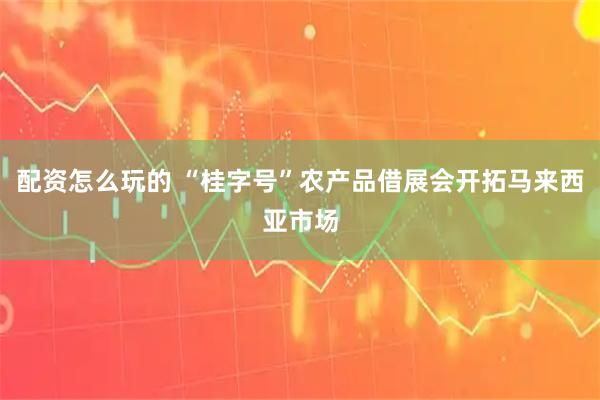 配资怎么玩的 “桂字号”农产品借展会开拓马来西亚市场